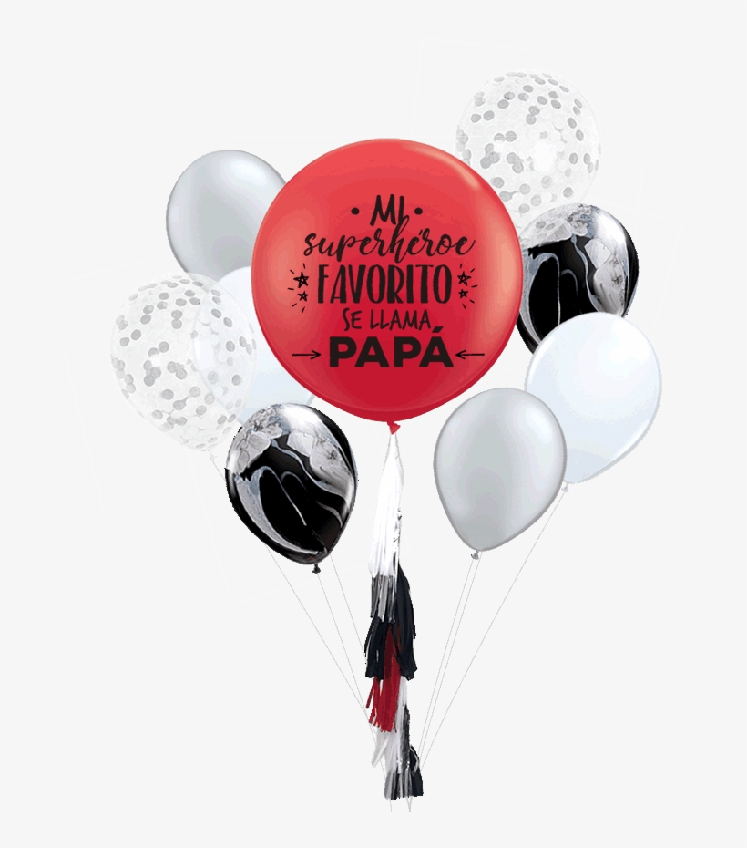 Plb5887 5 Pack Of Black And White Superagate Balloons, transparent png download