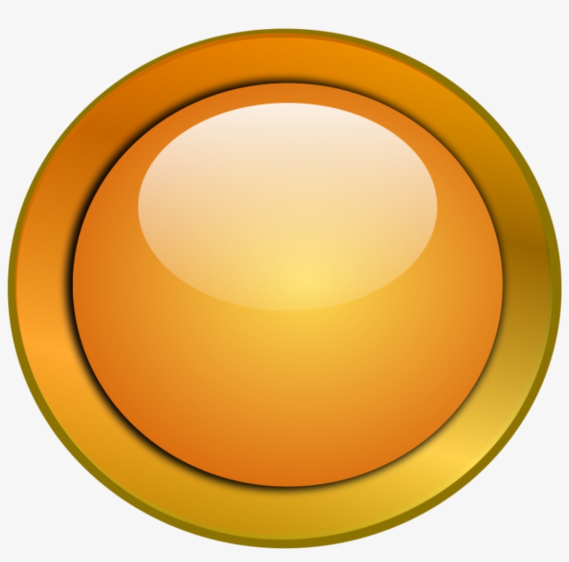 How To Set Use Fall Yellow Button Clipart - Clip Art Round, transparent png download