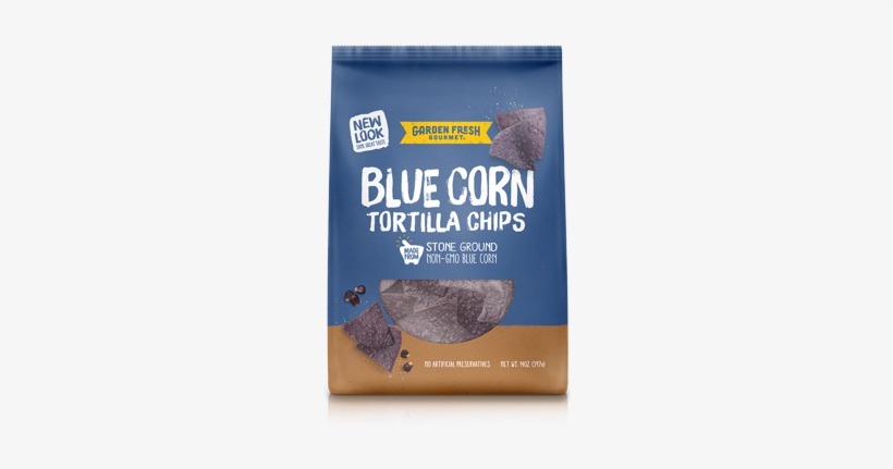 Blue Corn - Chips - Garden Fresh Gourmet Blue Corn Tortilla Chips, transparent png download