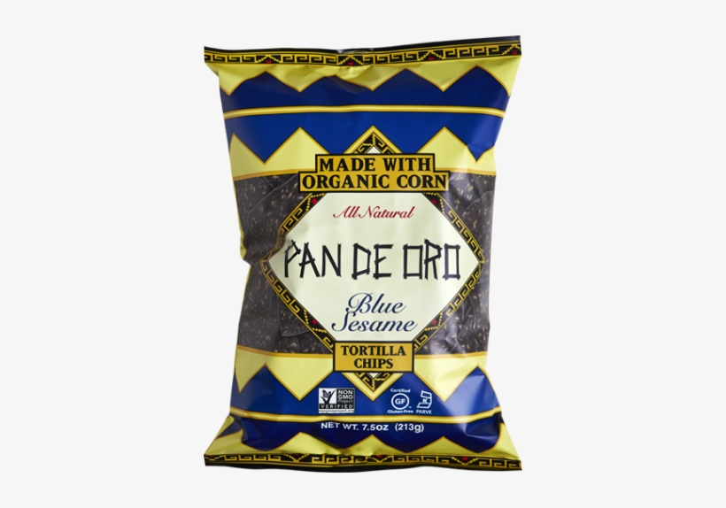 Blue Sesame Tortilla Chips - Pan De Oro Blue Sesame Tortilla Chips, 7.5 Oz (pack, transparent png download