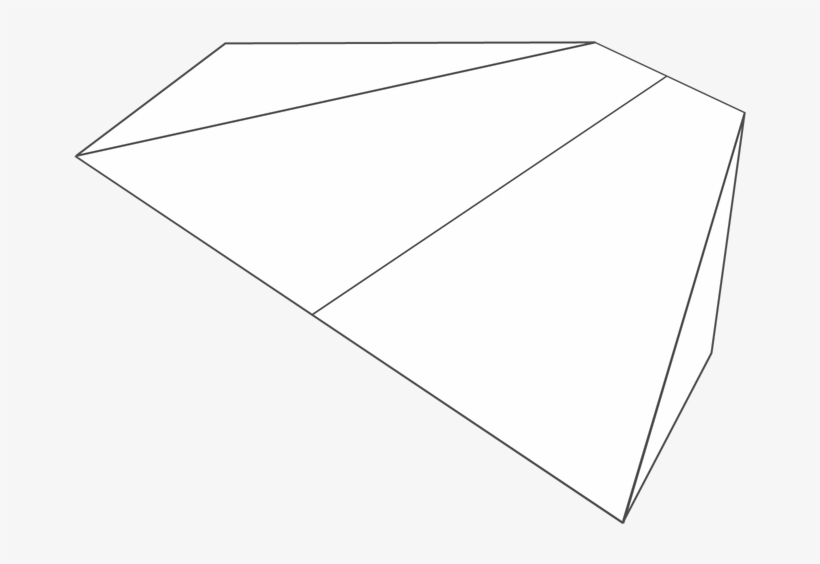Plane Number - Delta Wing Paper Airplane, transparent png download