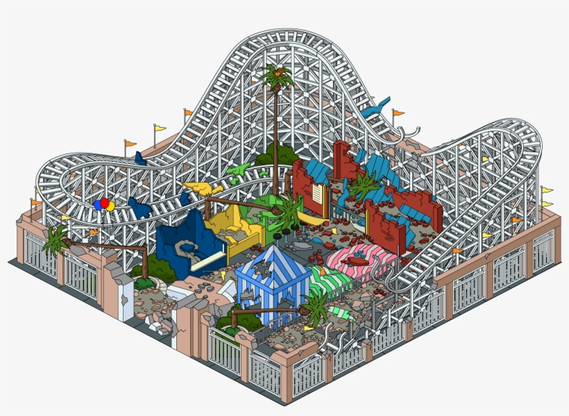 Building Bobsfunlandamusementpark Destroyed - Roller Coaster, transparent png download