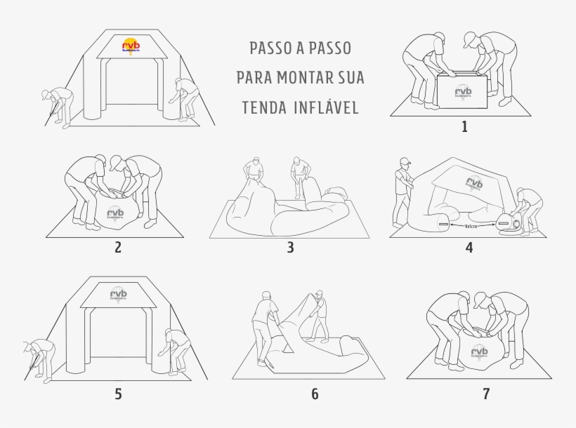 Passo A Passo De Como Montar A Tenda Inflavel Da Rvb - Tent, transparent png download