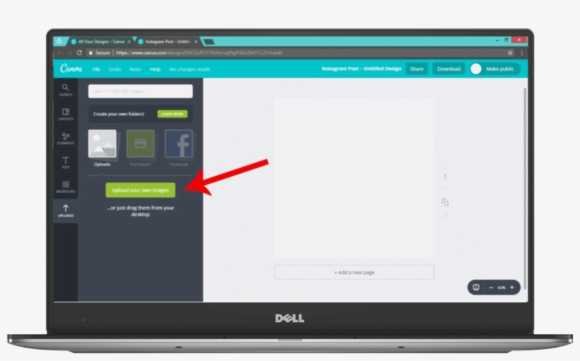 Next You Will Be Taken To A Blank Canvas In The Dimensions - Personal Computer, transparent png download
