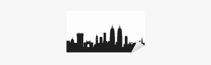 Mumbai India City Skyline Vector Silhouette Sticker - Mumbai Silhouette, transparent png download
