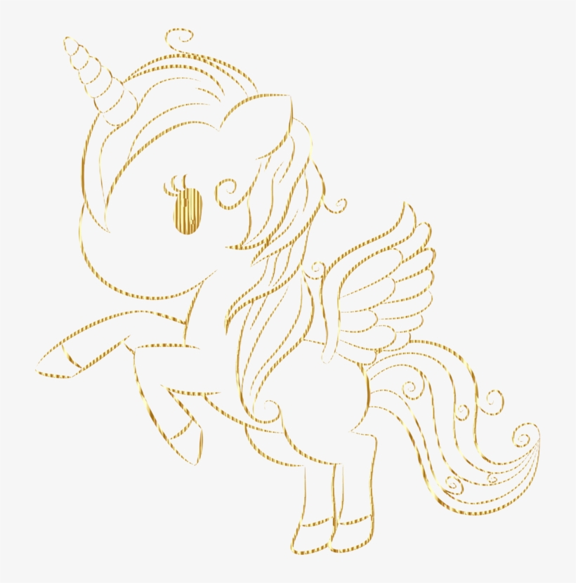 Line Art Horse Cartoon Unicorn Legendary Creature - Clip Art, transparent png download