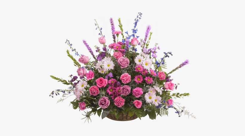 Graceful Lavender Funeral Basket - Royer's Flowers & Gifts, transparent png download