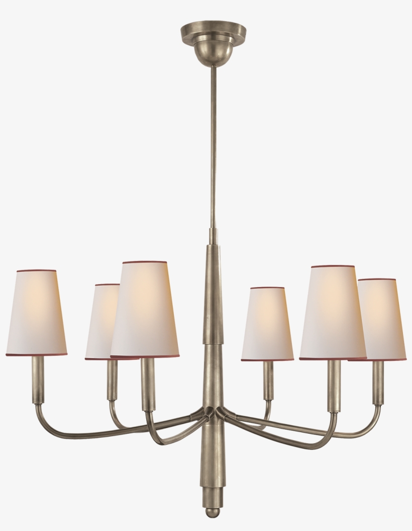 Farlane Small Chandelier In Antique Nickel With Natural - Visual Comfort Thomas O'brien Farlane Small Chandelier, transparent png download