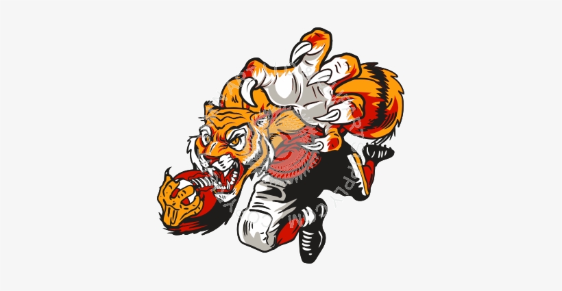 Convert To Base64 Tiger Cartoon Football - Wests Tigers, transparent png download