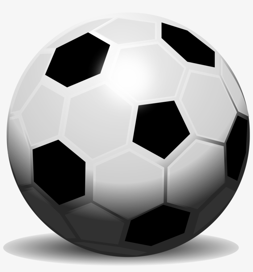 See Here Football Clip Art Black And White - Soccer Ball Clip Art Transparent, transparent png download
