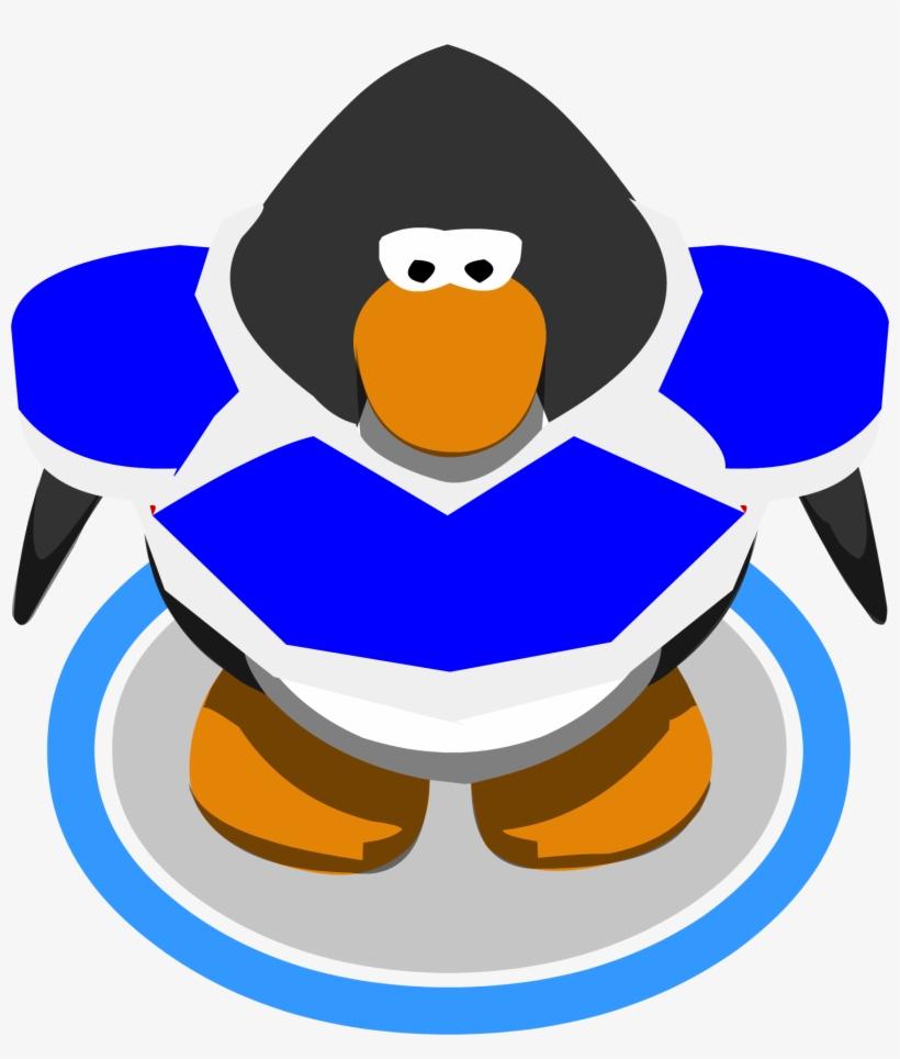Blue Football Jersey Ingame - Club Penguin Red Penguin, transparent png download
