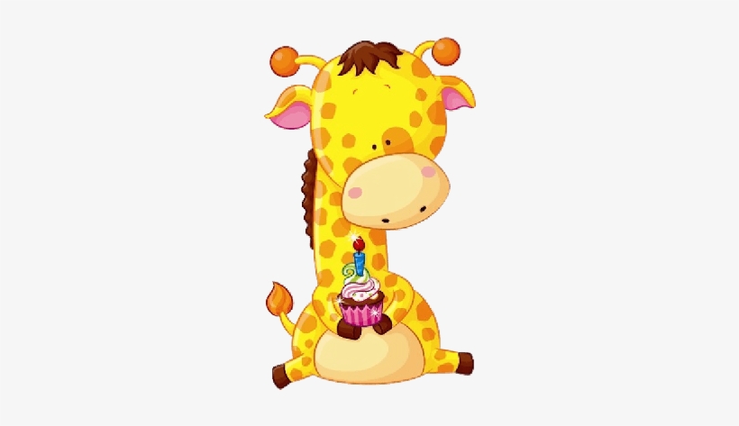 Giraffe Clipart Graduation - Birthday Giraffe Clipart, transparent png download