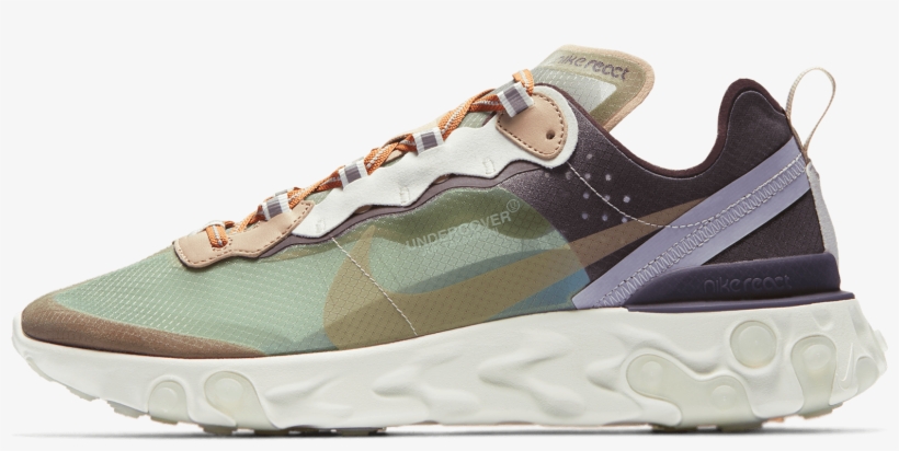 Casual Shoes 55bae 685aa React Element 87 X Undercover - Nike React Element 87 Green Mist, transparent png download