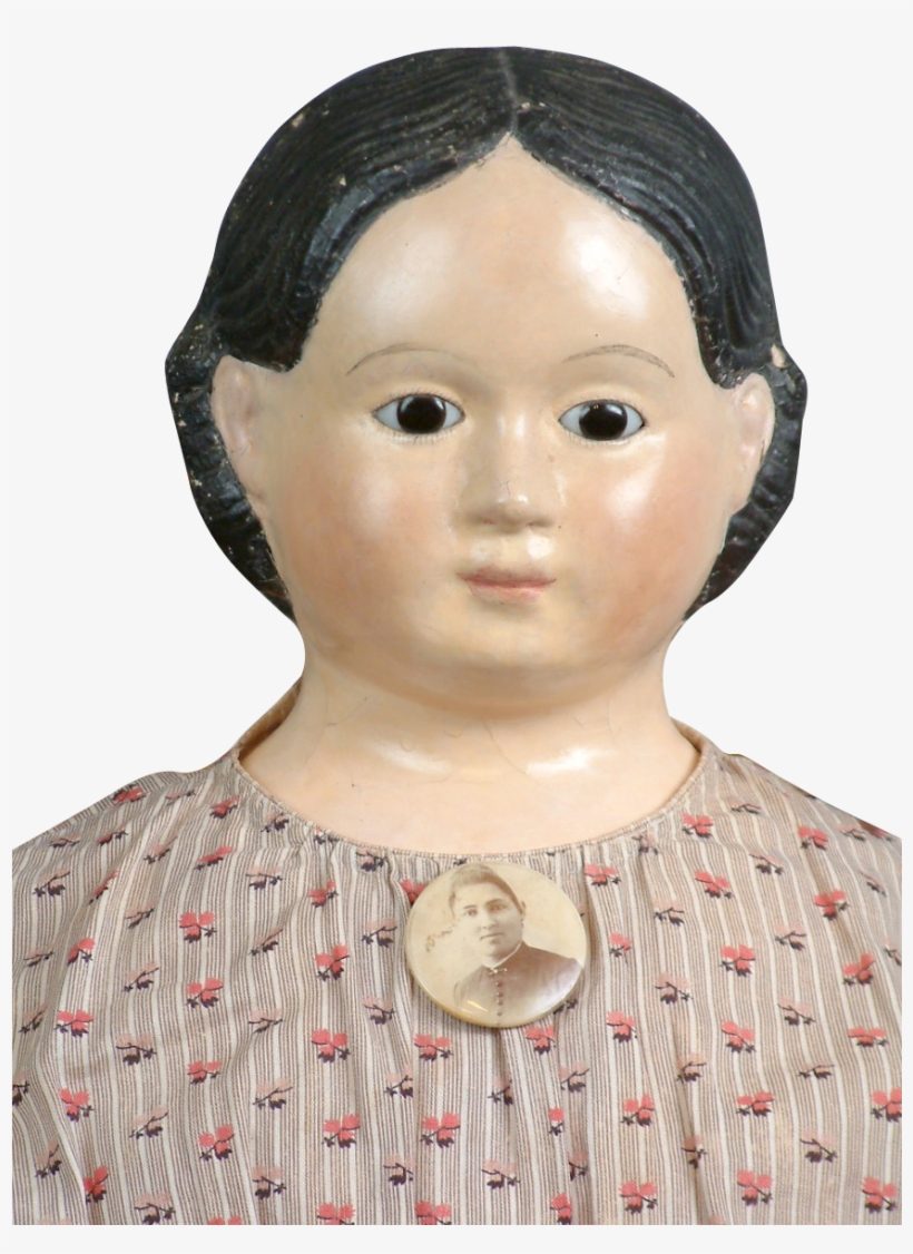 Gorgeous 33 Papier Mache Greiner Lady With Glass Eyes - Bust, transparent png download