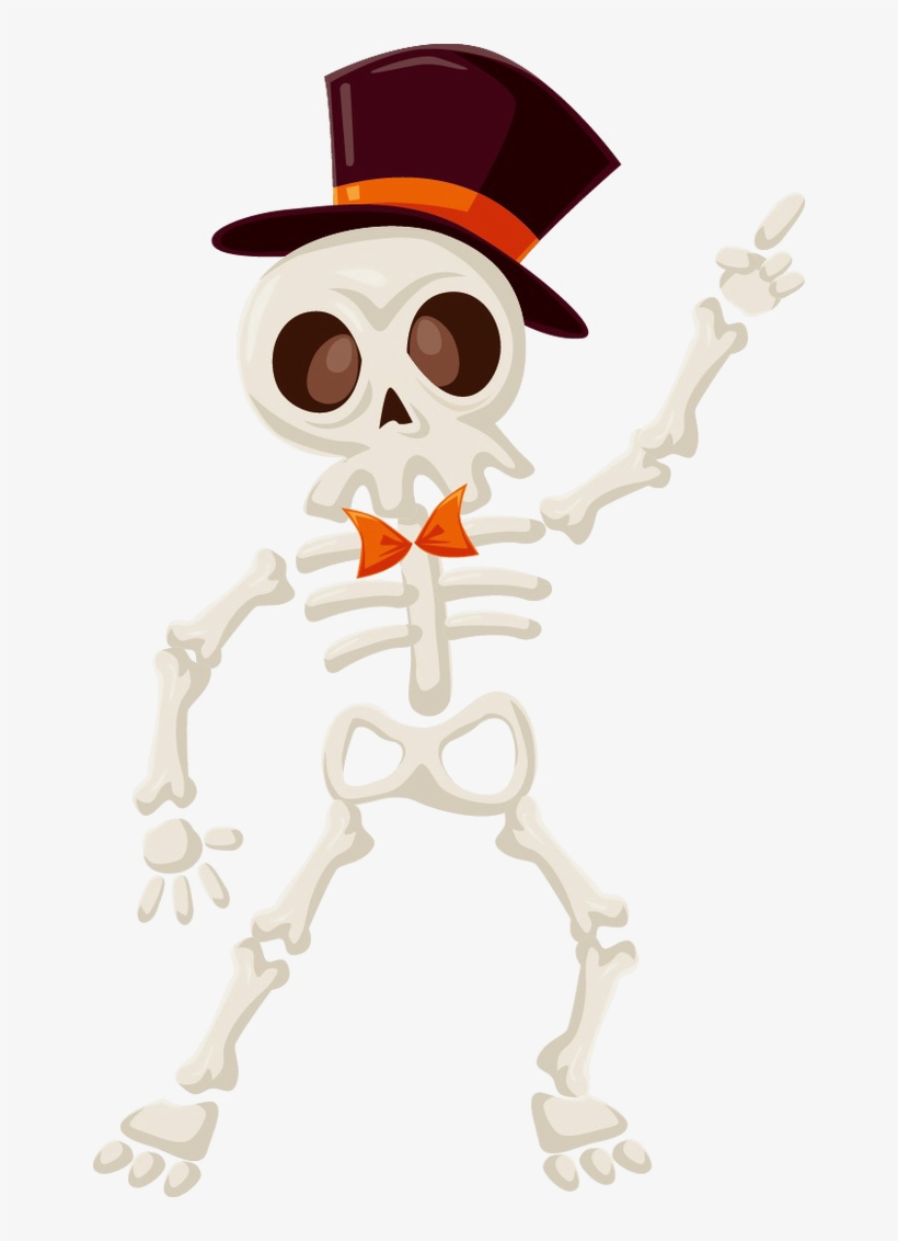 Halloween Skull Png Image Background - Esqueleto Halloween Png, transparent png download