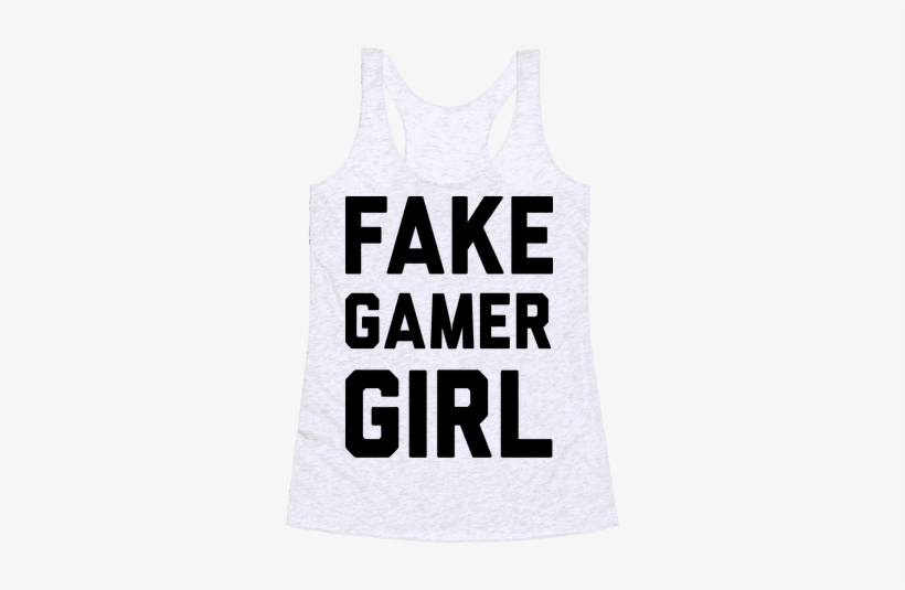 Fake Gamer Girl Racerback Tank Top - Innisfree Fake And Real, transparent png download