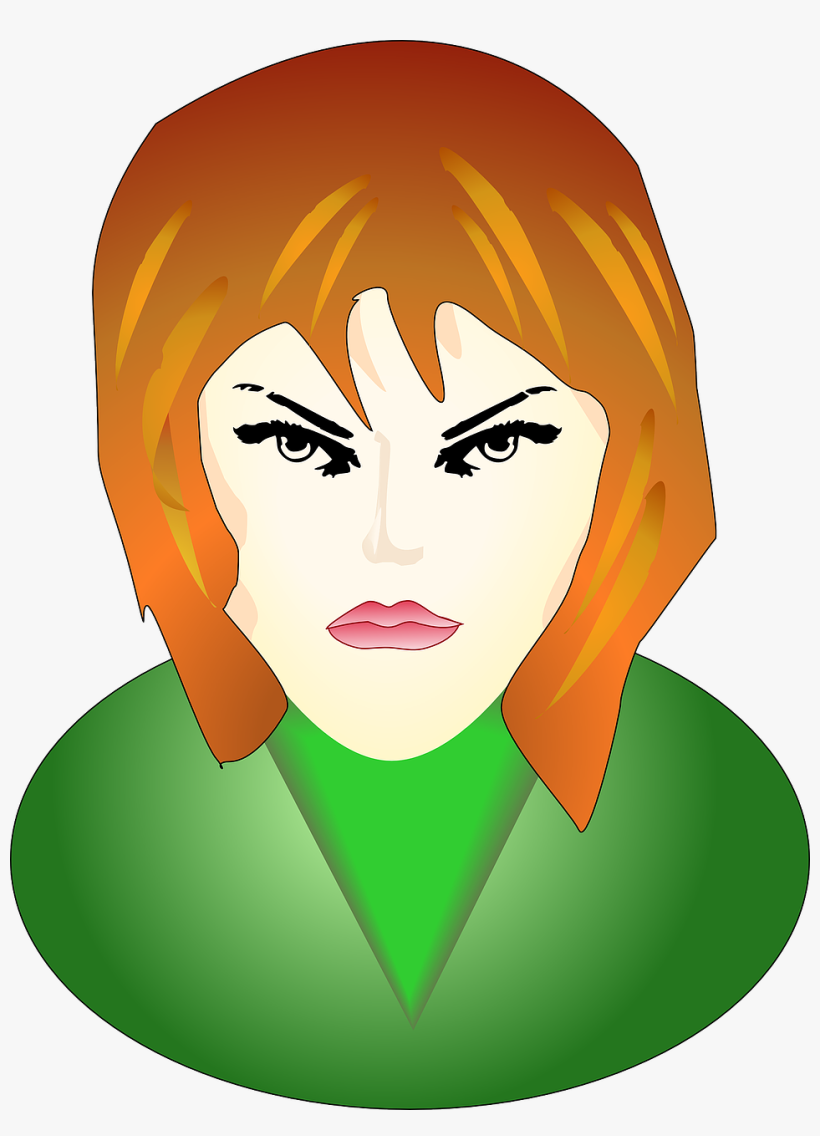 One Woman Who Should Not Have Been A Teacher - Angry Woman Clip Art, transparent png download