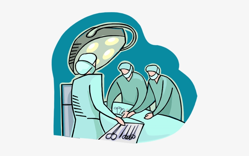 Performing Surgery Royalty Free Vector Clip Art Illustration - Surgery