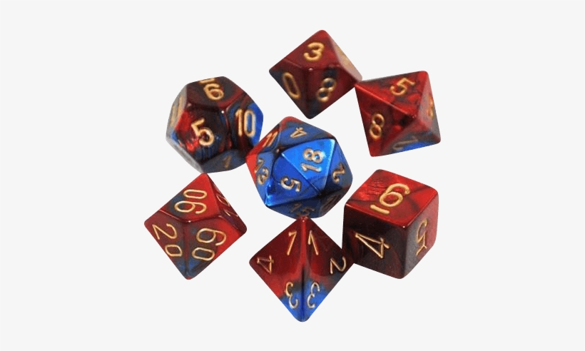 Chessex Gemini Red Blue, transparent png download