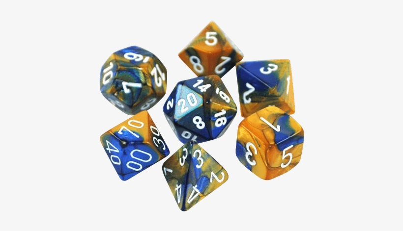 Chessex Gemini Blue Gold, transparent png download