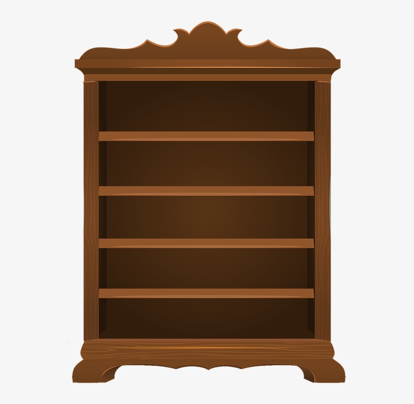 Furniture Clipart Empty Bookcase Pencil And In Color - ชั้น วาง ของ เปล่า ๆ, transparent png download