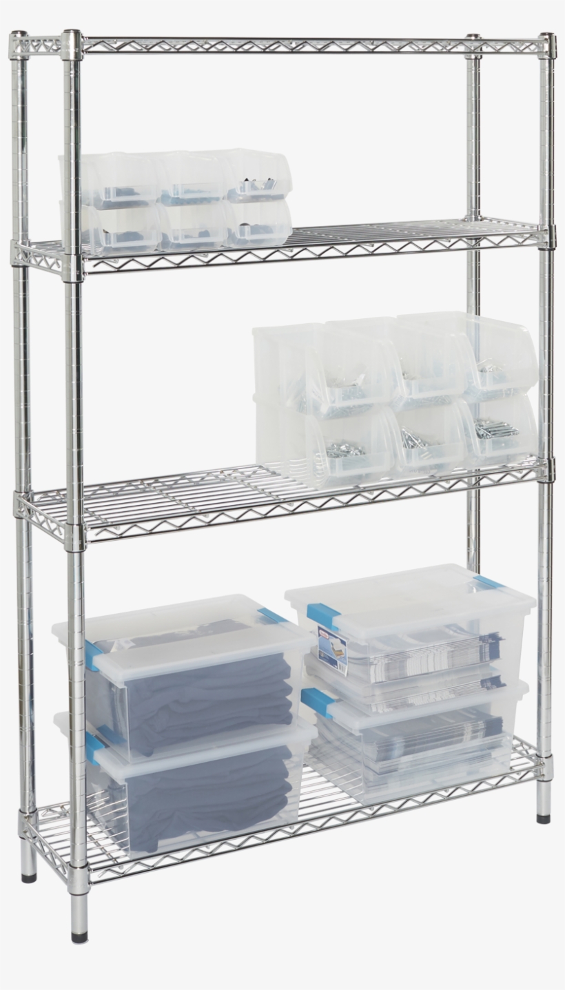 Industrial Post Steel Wire Shelving - Metalen Opbergrek, transparent png download