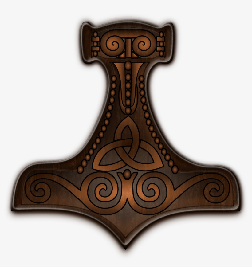 Thors Hammer Pendant Wood 0 Vector Graphics By Kristrún - Cross, transparent png download