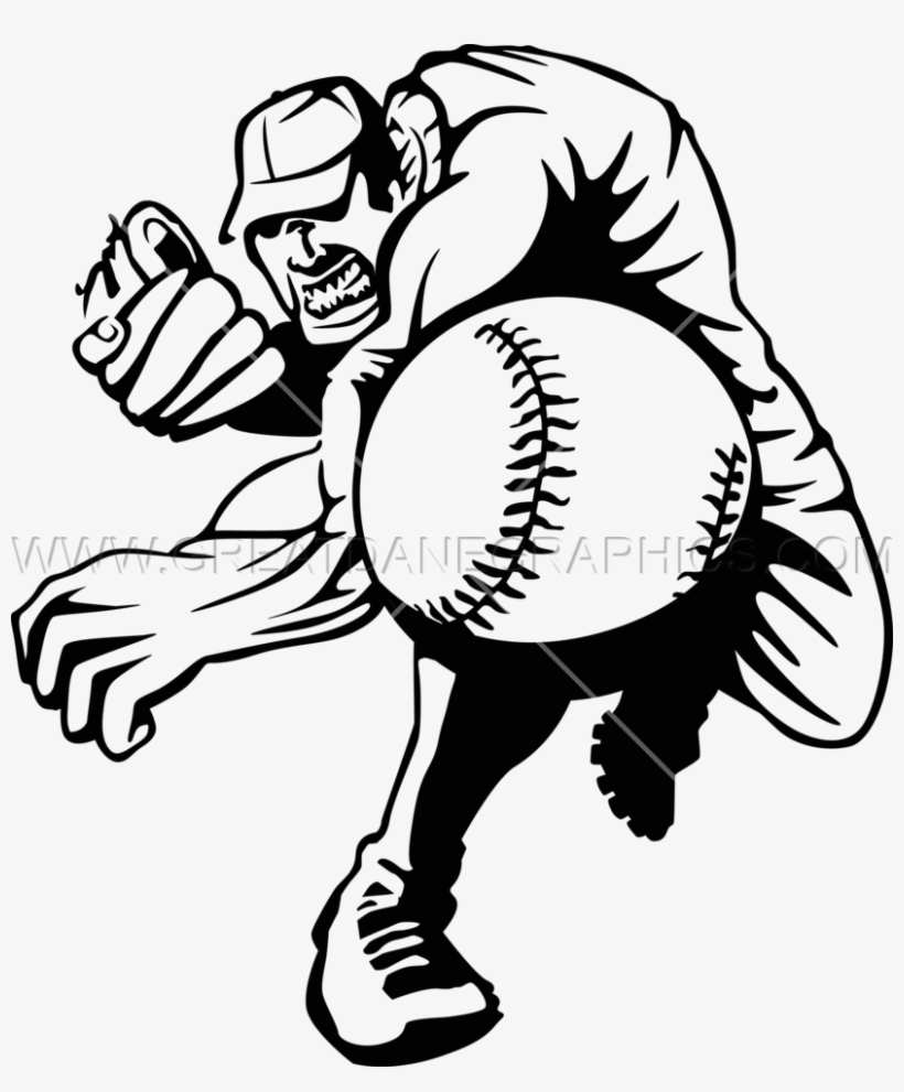 Baseball Pitcher Drawing At Getdrawings - Baseball Pitcher Cartoon Transparent, transparent png download