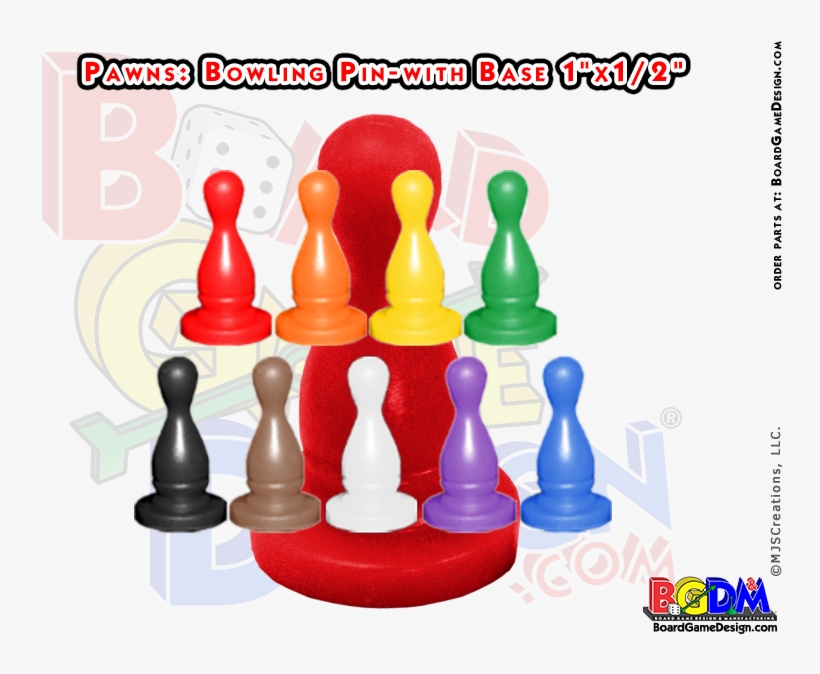 Pawns Bowling Pin With Base Shaped, Player Pieces, - Game, transparent png download
