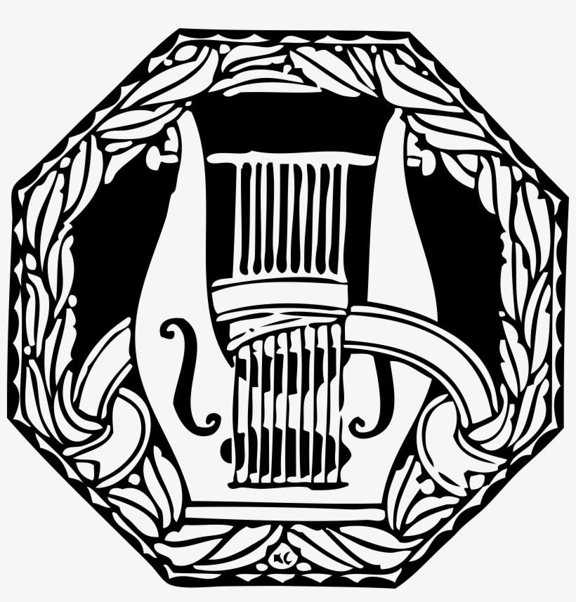 This Free Icons Png Design Of Lyre And Wreath, transparent png download