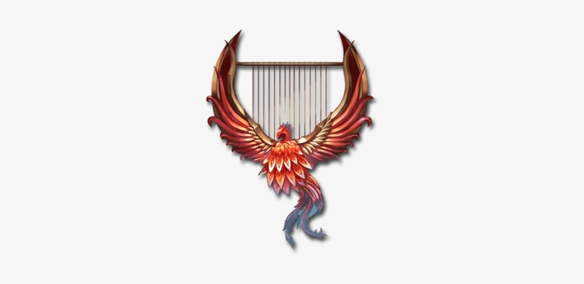 Zhuque Lyrewings - Fantasy Lyre, transparent png download