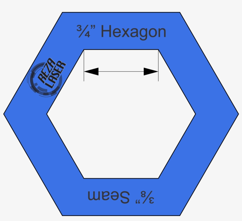 Hexagon ¾” Inch Acrylic Template I Spy With ⅜” Seam - Freemans, transparent png download