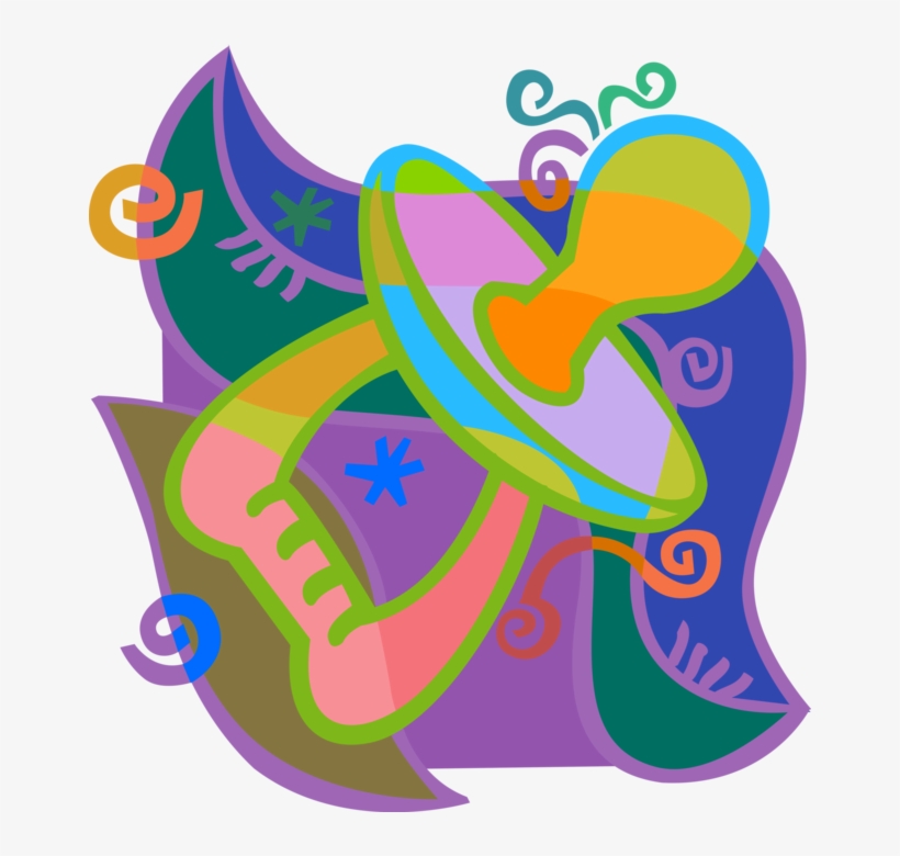 Vector Illustration Of Newborn Infant Baby Pacifier, transparent png download