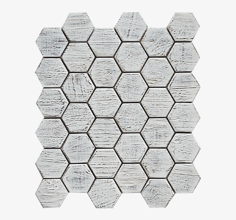 Hexagon Mosaic White - Tile, transparent png download