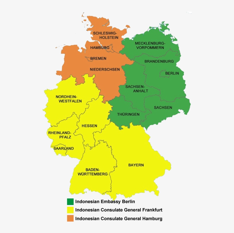 Peta Rfj - Germany Flag Map, transparent png download
