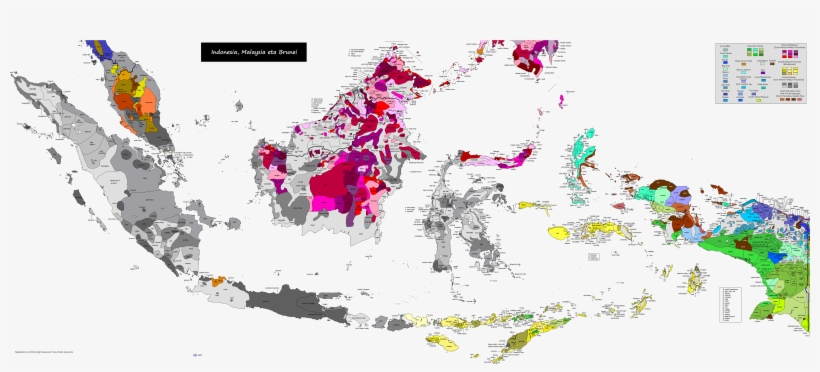 Indonesia - Map Of Indonesian Languages, transparent png download
