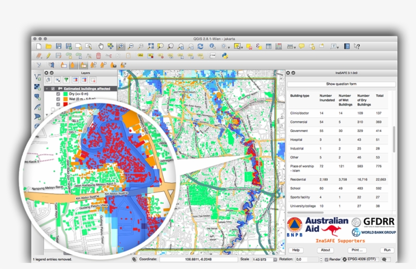 Inasafe - Map, transparent png download