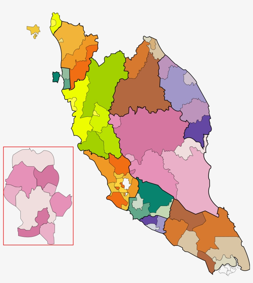 Malaysia Clipart Map - Peninsular Malaysia Map Png, transparent png download