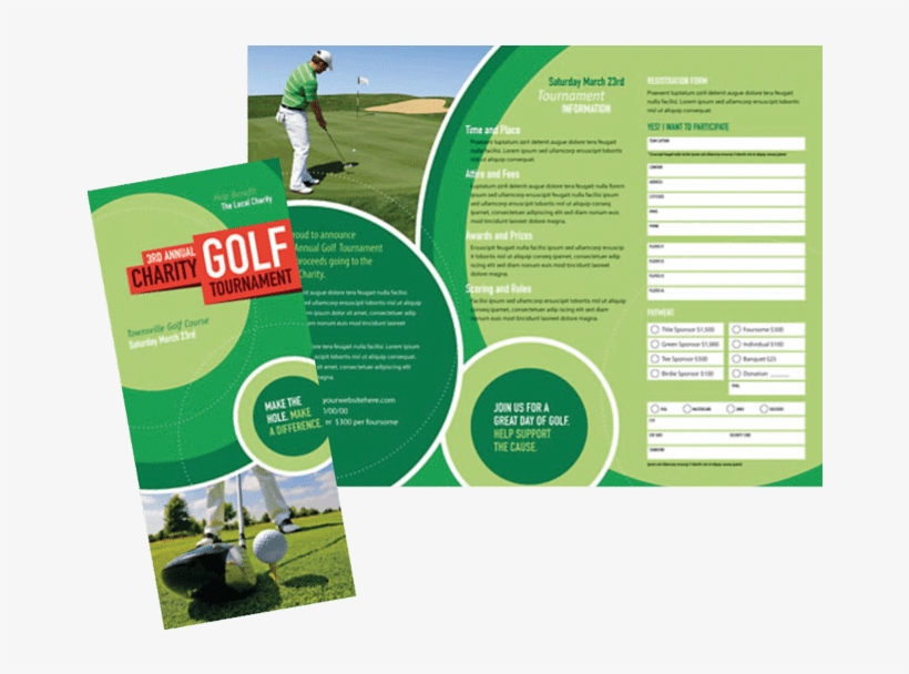 Brochures - Golf Tournament Flyer Template, transparent png download