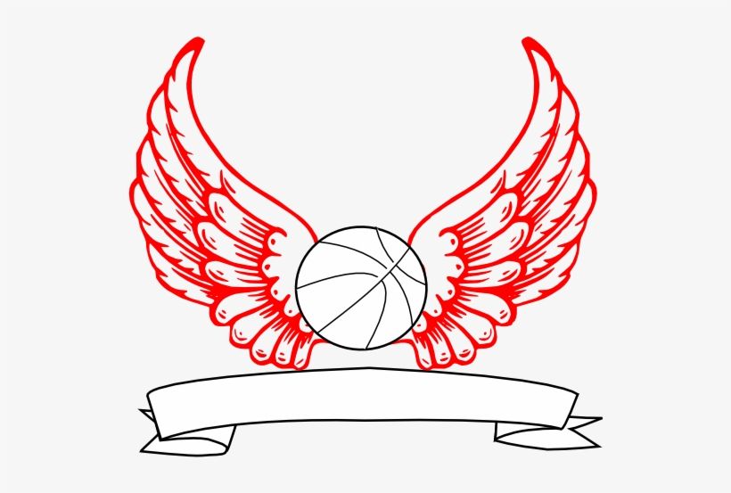 Basketball Angel Wings Clip Art - Angel Wings Cut Out, transparent png download