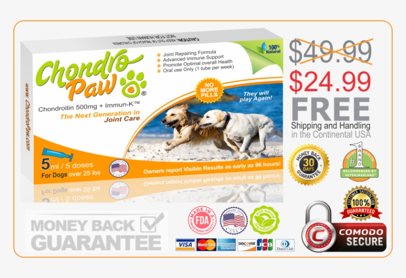 50 Off On Chondropaw For Big Dogs - Synoquin Large Breed 120 Efa Large Breed Tablets, transparent png download