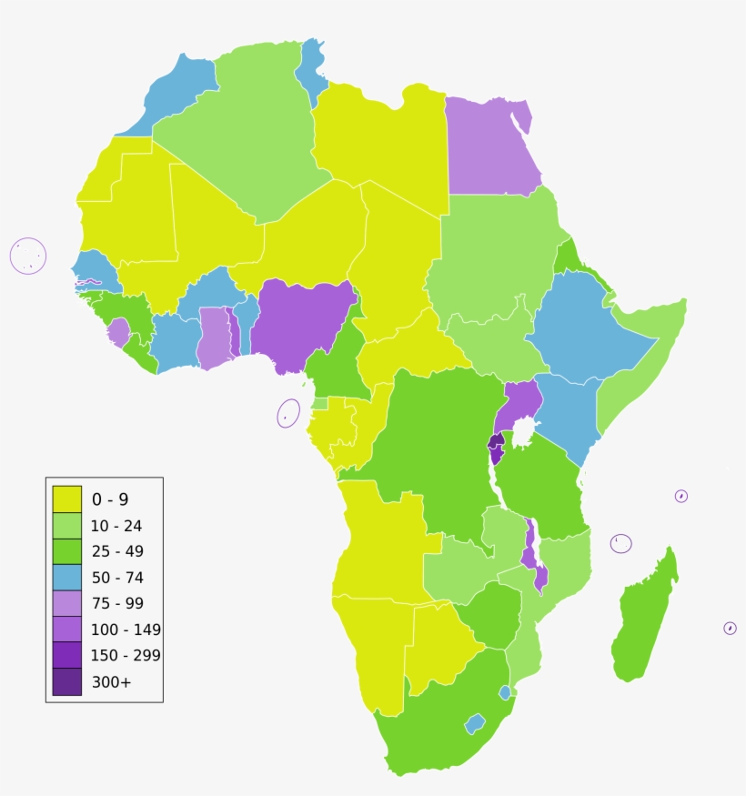 Central Africa Map Awesome Atlas Of Africa Wikimedia - Population Distribution Map Of Africa, transparent png download