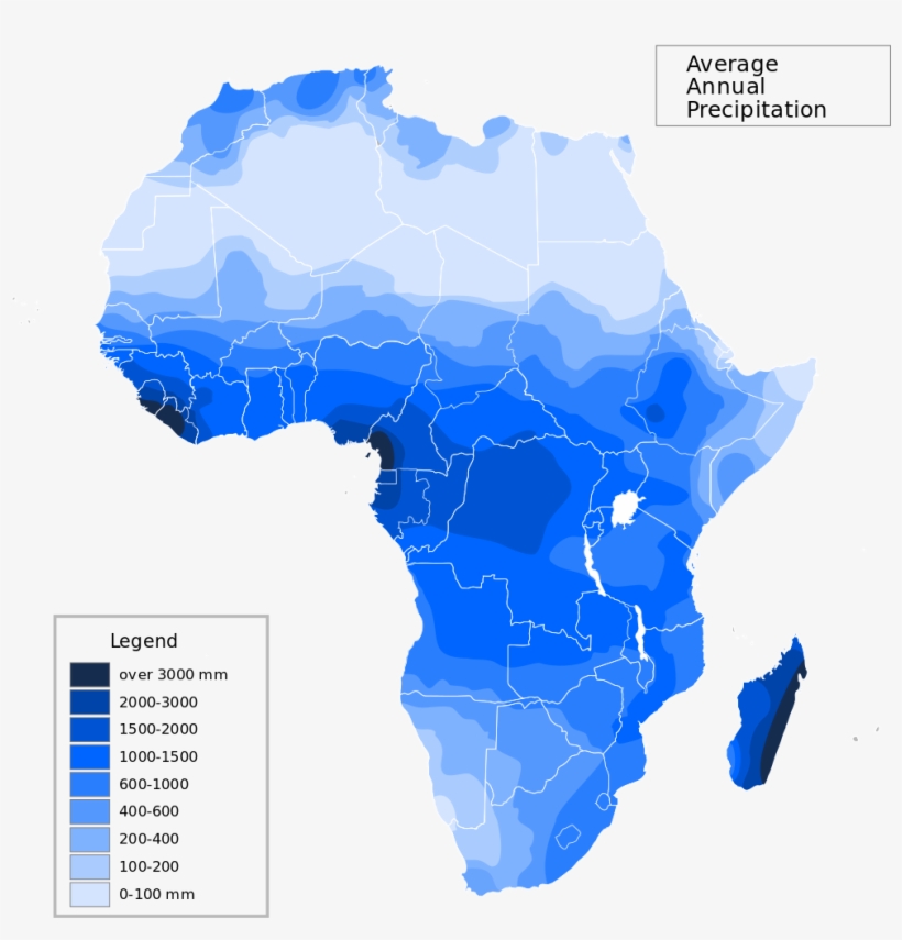 Precipitation In Africa [1024 X 1024] - Africa Map, transparent png download