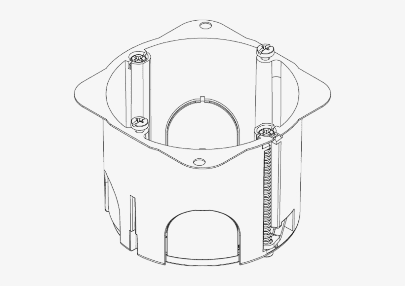 3d View - Vimar V71701 Mount Box: 1-2m Flush-mnt, Round, W/s, transparent png download