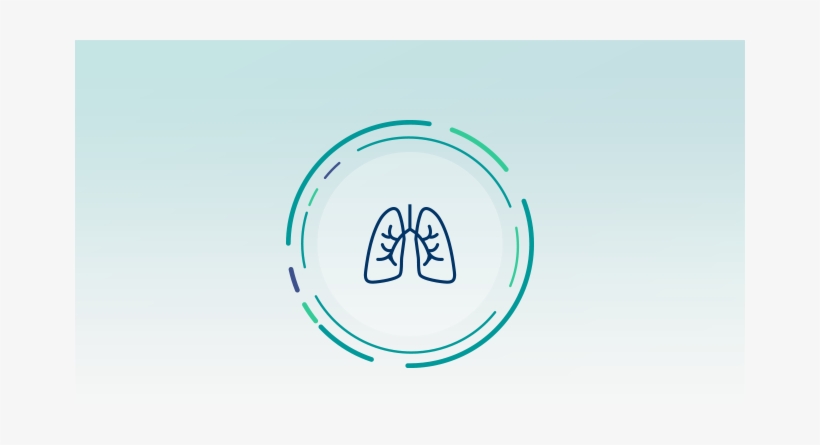 Circular Logo With An Illustration Of Lungs Inside - Illustration, transparent png download