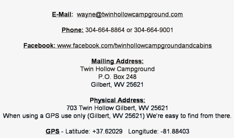 Twin Hollow Campground And Cabins, transparent png download