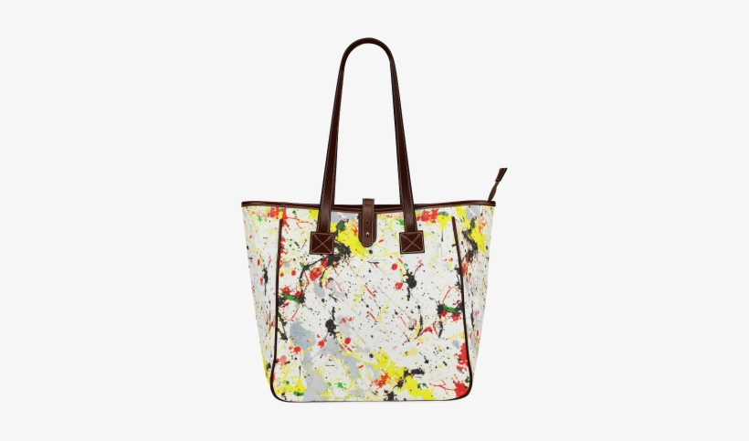 Yellow & Black Paint Splatter Classic Tote Bag - Society6 Paint Splatter Throw Blanket - 51" X 60", transparent png download