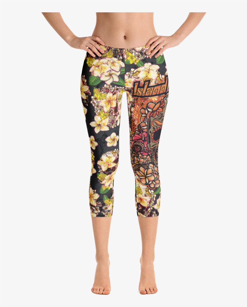 Women's Yoga Capri's - Midnight-teal Halftone Sneakers, transparent png download