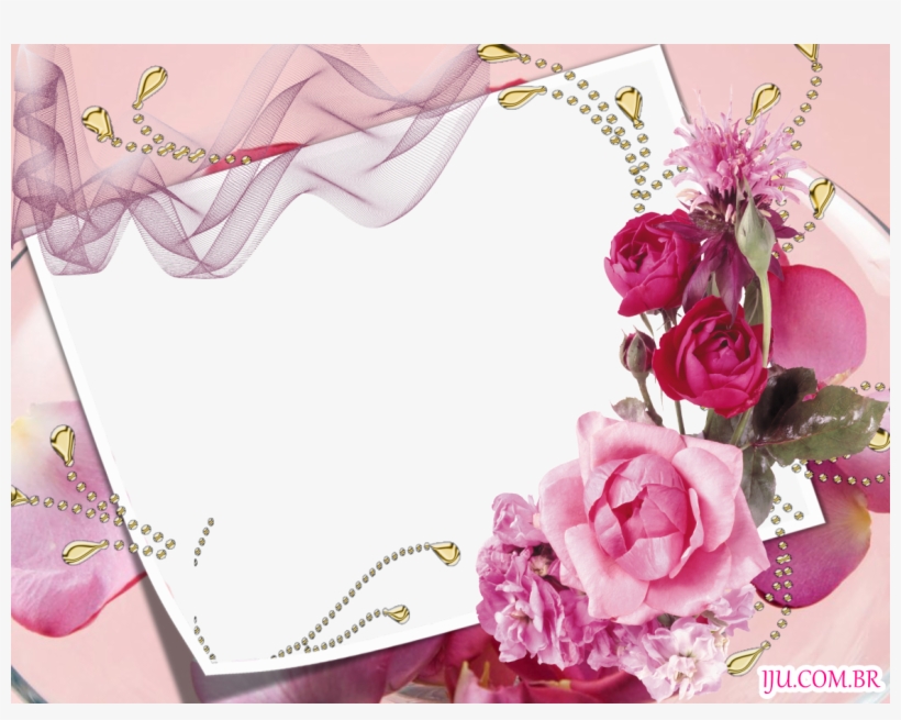 Moldura Para Fotos Flores - Picture Frame, transparent png download