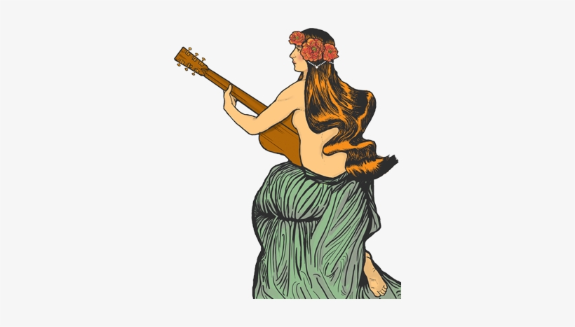 Recent Work Banner Woman Playing Guitar Illustration - Woman Playing Guitar Illustration, transparent png download